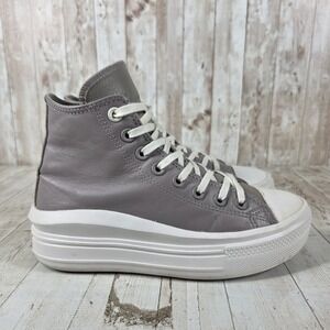 Converse Chuck Taylor All Star Move High Top Leather Platform Grey Womens 7